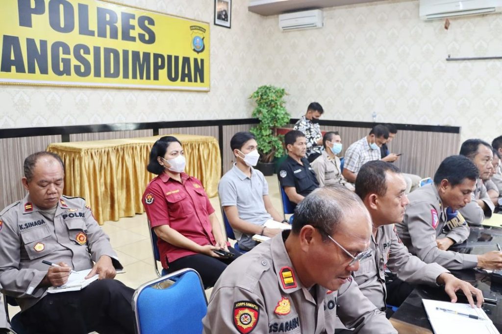 Polres Padangsidimpuan Ikuti Zoom Meeting Audit Kinerja Itwasda Poldasu