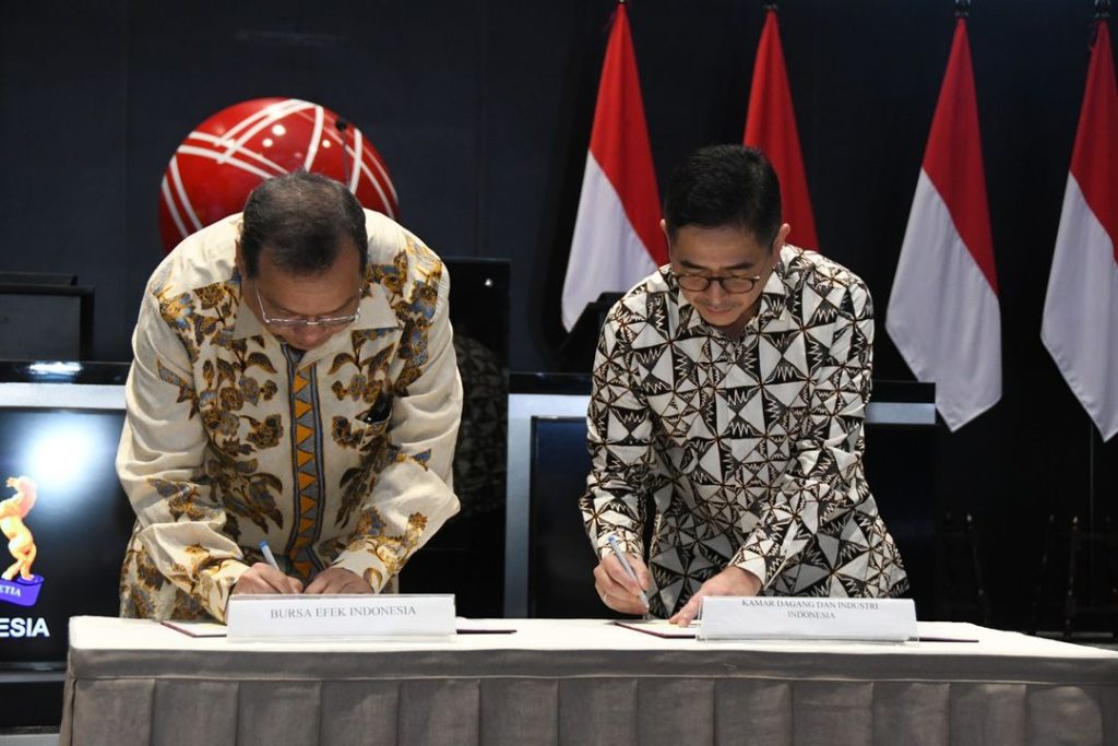 KADIN Indonesia melakukan penandatanganan MoU bersama dengan Bursa Efek Indonesia