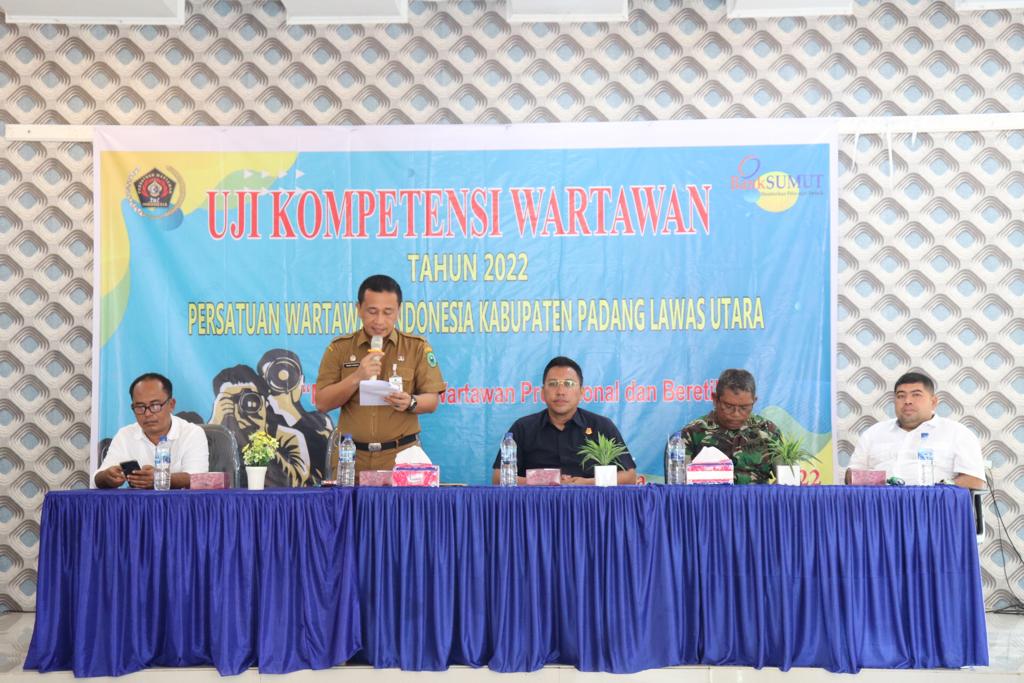 Uji Kompetensi Wartawan yang diselenggarakan  Persatuan Wartawan Indonesia (PWI) Kabupaten Padang Lawas Utara (Paluta)

